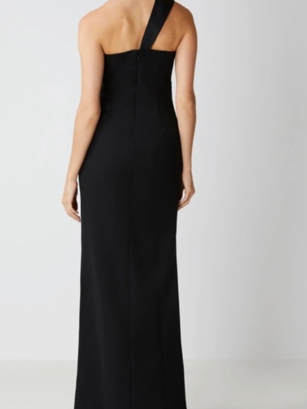 BCBGMaxAzria Black One-Shoulder Evening Dress, Size 2. - Picture 4 of 11